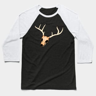 Cartoon Deer Skull Baseball T-Shirt